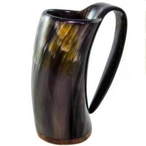 Mug en corne de bison Viking écologique, gravure demi-lignes, fait main, portable, 100% corne naturelle, personnalisation disponible - Product Image 2