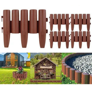 Wood Looking <b>Plastic</b> <b>Fence</b> Panels Outdoor <b>Plastic</b> Grass <b>Fence</b> - Product Image 5