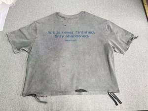 เสื้อยืดผู้ชายผ้าฝ้าย 100% สไตล์วินเทจ ล้างสีแบบแอซิด ขาดๆ แบบดิสเทรส พิมพ์ลายกราฟิก DTG ขนาดใหญ่พิเศษ สำหรับใช้งานกลางแจ้ง - Product Image 2