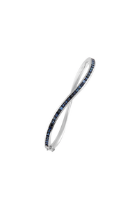 Brazalete de Zafiro Azul en Plata de Ley 92.5 KLSB-20403 - Product Image 1