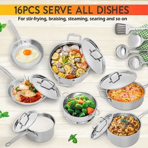 Cổ Giới Hạn Tinh Khiết Steen Ít Cookware Set Với Tay Cầm Bằng Thép Để Phục Vụ Nấu Ăn Đặt Cơ Sở Nặng Cho Nhà Khách Sạn & Nhà Hàng - Product Image 2