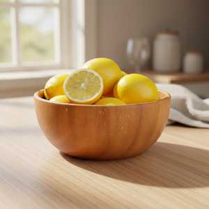 Tazón de Madera de Acacia para Servir, Tazón de Madera Natural para Ensaladas, Arroz y Frutas, Centro de Mesa Moderno Estilo Rústico para Cocina - Product Image 3