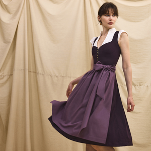 Vestido Tradicional Bávaro para Mujer, Color Morado, 25 Años de Calidad, con Botones, Ropa Europea de Alta Calidad - Product Image 4