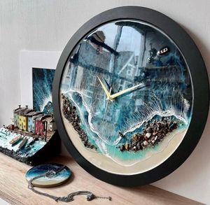 Epoxy Resin Casting Resin Statue Ocean Wave Abstract <b>Battery</b> <b>Operated</b> Custom Size Modern Home Decor Wedding Gift - Product Image 2