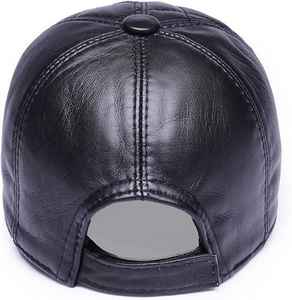 Gorra de Béisbol de Cuero Negro Hecha a Mano, Elegante, Moderna, Casual, Ajustable, Unisex, para Actividades al Aire Libre, Idea de Regalo - Product Image 2