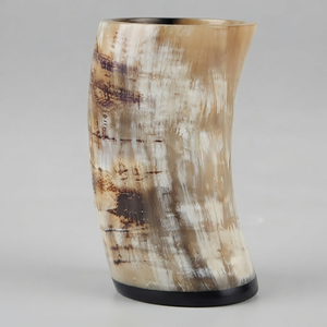 Vaso de cuerno de búfalo natural pulido, ecológico y artesanal, estilo rústico, de REHMAN CRAFT - Product Image 1