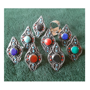 ซูเปอร์คุณภาพชนเผ่า Kuchi Boho เยอรมันเงินปรับแหวนในขนาดที่แตกต่างกัน - Product Image 3