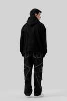 Sudaderas con capucha de invierno cálidas, bordadas con remaches, de varios estilos, tendencia urbana, de forro polar, unisex, streetwear, con gráficos web, de algodón liso