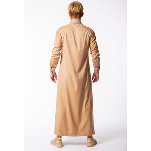 <b>Men</b> Juba Traditional Muslim Clothing Long Length Islamic Robe Comfortable Breathable Loose Fit Modest Design - Product Image 2