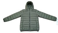 Veste matelassée pour homme sur mesure en gros avec fermeture éclair, finition brillante et capuche