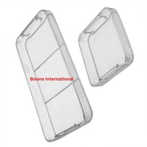 ตะกร้าใส่เครื่องมือผ่าตัดแบบตาข่ายสแตนเลสคุณภาพสูงสำหรับนึ่งฆ่าเชื้อแบบออโตเคลฟ พร้อมหูจับเอียง จำนวน 2 ชิ้น ได้รับมาตรฐาน CE ขายส่ง - Product Image 2