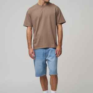 Camisetas de la mejor calidad en color marrón para hombre, con logo personalizado impreso, estilo streetwear, corte regular, antiencogimiento. - Product Image 2