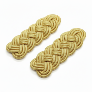 New Wallow Embroidery Works Custom <b>Braided</b> Mylar Shoulder Boards Adjustable Epaulettes for Personal Defense Uniform - Product Image 2