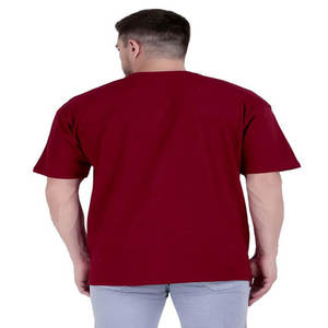 Camiseta de gran tamaño de alta calidad para hombre, algodón pesado, Impresión de logotipo personalizado, tela de punto 100% - Product Image 1