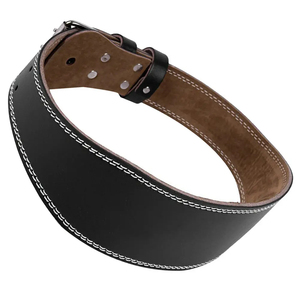Leather <b>Weight</b> Lifting <b>Belt</b> Adjustable Waist Support for Strength <b>Training</b> Unisex Buckle Closure - Product Image 3