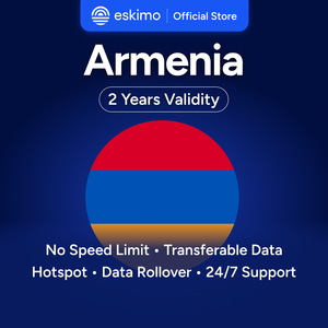 Tarjeta SIM electrónica Eskimo Armenia de 3 GB, datos de alta velocidad 4G/5G, no requiere SIM física, válida por 2 años, transferencia de datos ilimitada. - Product Image 1