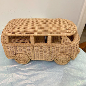 Top-pick interactive toys for children roleplay rattan buses good price natural bus & car toy - Product Image 1