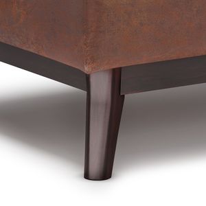 Owen - Ottoman de rangement avec plateau, marron vieilli, petit modèle, fonction table basse et tabouret confortable intégré - Product Image 4