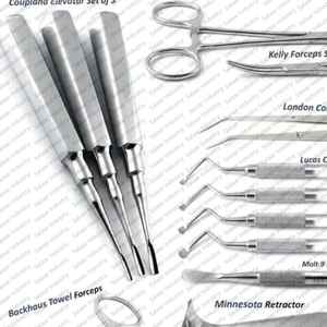 Ensemble d'outils de chirurgie dentaire essentiels de haute qualité, comprenant 14 élévateurs chirurgicaux dentaires avec détartreurs, certifié CE, Salaar Industries - Product Image 2