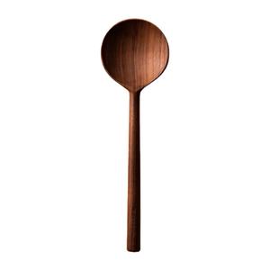Cuillère en bois artisanale de qualité supérieure avec manche long, ustensile de cuisine pour la cuisson, le service de riz, de soupe, de salade, le mélange, design durable - Product Image 1