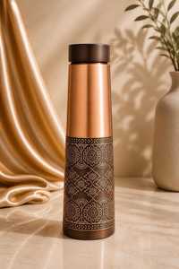 Pure <b>Copper</b> <b>Bottle</b> for Water Drinking Handmade Traditional Ayurvedic Reusable <b>Bottle</b> 24H Thermal Retention Custom Logo Bulk - Product Image 4