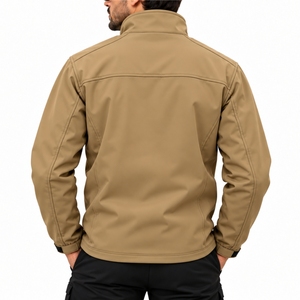 Men’s Lightweight Softshell Full Zip Outdoor Jacket Smooth Full Zip Modern Stand Collar Secure Chest Pocket Easy Side <b>Storage</b> - Product Image 2