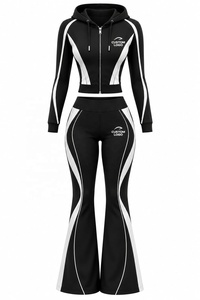 Ensemble de survêtement personnalisé pour femme, prix de gros, fabricant d'usine, vêtements de sport tendance, ensemble décontracté deux pièces, veste zippée intégrale et pantalon de jogging - Product Image 4