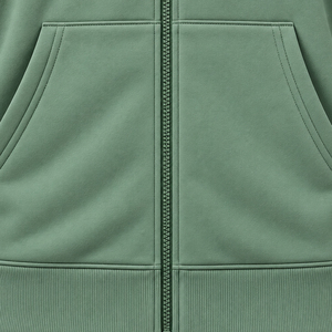 Sweat-shirt tricoté à fermeture éclair, couleur unie, coupe classique, décontracté, avec poches, manches longues, vêtement de sport, pour l'extérieur, de bonne qualité, avec impression par transfert thermique - Product Image 4