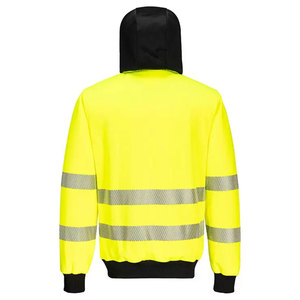 เสื้อฮู้ดซิปนิรภัยสะท้อนแสงแบบเรืองแสงสำหรับคนงาน - Product Image 6