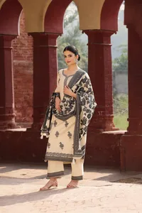 Colección de Verano Safaa TALAH - Tela de Algodón Premium Sin Coser para Vestidos |   Trajes Chikankari Tejidos con Motivos Florales al por Mayor - Product Image 6