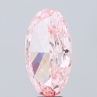 Diamante Suelto Certificado por IGI para Joyería, 1.00 Quilates, Color Rosa Intenso, Corte Ovalado, Diamante Cultivado en Laboratorio, Corte Excelente, Claridad VS2