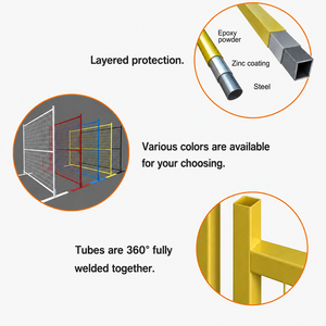 Panneau de clôture en treillis soudé temporaire robuste galvanisé pour chantier de construction en Australie, barrière de sécurité pour usage extérieur - Product Image 5