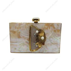 Pochette de soirée élégante en résine artisanale pour femmes, vaisselle et décoration - Product Image 6