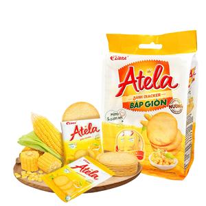 Craquelins croustillants au maïs du Vietnam 228G Boîte de sachets au goût sucré salé - Product Image 1