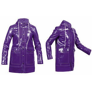 Impermeable Unisex de PVC Resistente, Largo Regular, con Estilo Urbano para Invierno - Product Image 4