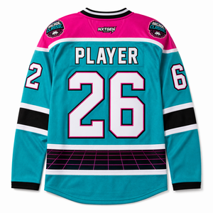 Jersey de Hockey sobre Hielo Personalizado OEM, de Alta Calidad, Tejido de Poliéster, Logotipo en Tackle Twill, Uniforme Transpirable de Malla - Product Image 2