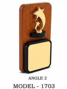 Elegant Office Metal Statue Graceful Lady Dial Shape Professional Workspace Desk Decor In Golden Silver Copper Bronze Finishes - Product Image 3