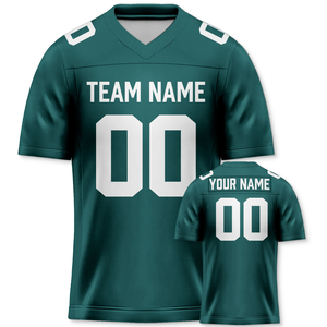 Maillot de football américain personnalisé bleu marine, uniforme d'équipe, respirant, séchage rapide, pour jeunes et adultes, impression OEM - Product Image 5