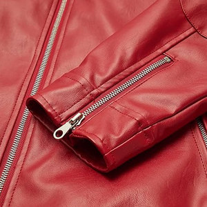 Blouson en cuir slim pour homme, style motard, avec poches supplémentaires et ceintures – Créez votre propre blouson en cuir - Product Image 4