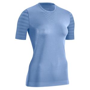 Camiseta de compresión para correr de verano ajustada para mujer, ropa de entrenamiento de manga corta con cuello redondo y estampado femenino, logotipo de pana, talla XL informal - Product Image 5