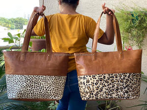 Fabricante de bolsos de mano al por mayor de moda Vintage de alta calidad de gran capacidad de cuero genuino bolso de hombro para las mujeres - Product Image 3