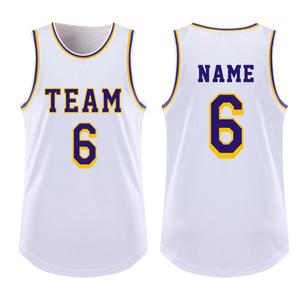 Maillots de basket-ball Sinewy Sports Fitness, édition classique, respirants, 100% polyester, nom du joueur, nom de l'équipe imprimés - Product Image 3