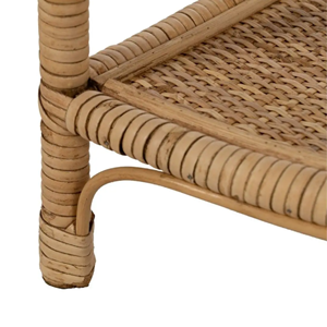 Custom Eco-Friendly Rattan <b>Corner</b> Bookcase Handwoven Bamboo Wicker Shelf Unit Display <b>Cabinet</b> Vietnam Wholesale Furniture - Product Image 4