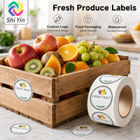 Étiquettes personnalisées pour l'emballage des fruits, autocollants pour les sacs, boîtes, paniers et plateaux de fruits frais pour pommes, oranges, bananes, mangues