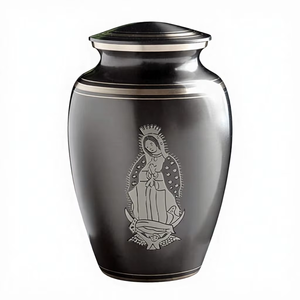 Wholesale New Arrival Metal Urns for Human Ashes Adult Male & Female for Funeral or Home Metal Urns With Engraving Texture - Product Image 1