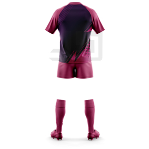 Ensemble short et maillot de rugby brodé en 3D, 100 % polyester, antibactérien, écologique et respirant, pour adultes, écoles et clubs - Product Image 3