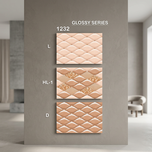 Azulejos de cerámica brillante Vistaar 20x30, azulejos de porcelana esmaltada pulida con impresión Digital, marca India Popular para Baño - Product Image 5