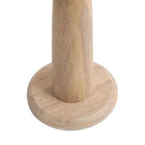 Table à boissons sur piétement en bois naturel avec plateau rond tourné, support d'appoint compact pour salon moderne et bars chaleureux - Product Image 4