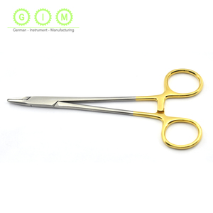 เครื่องมือเสริมความงาม Melpex รุ่น STT-2607 ด้ามจับสีทอง ที่จับเข็มผ่าตัดสแตนเลสแบบตรง  คีมจับแบบฟันเลื่อย Mayo Hegar - Product Image 3