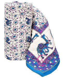 Couette légère en coton de Jaipur pour lit simple/Razai/Rajai, motif floral, 85x55 pouces, douce et confortable, literie toutes saisons, bleu-S-203 - Product Image 6